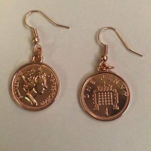 gold coin earrings
